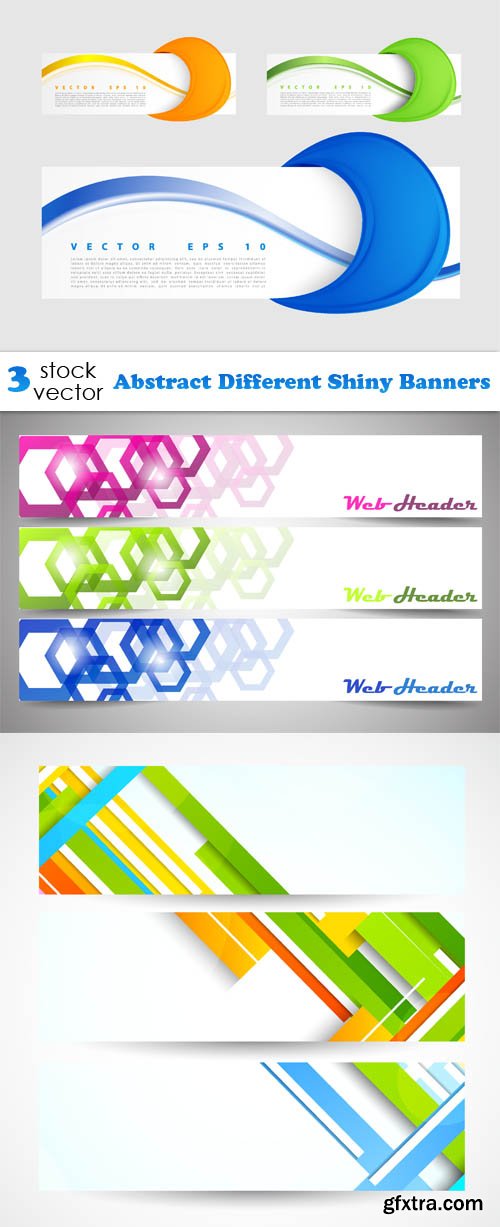 Vectors - Abstract Different Shiny Banners