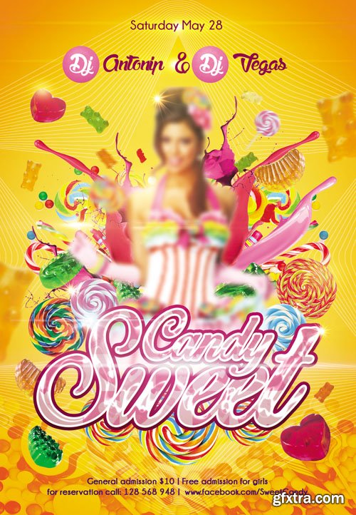 Sweet Candy - PSD Flyer Template