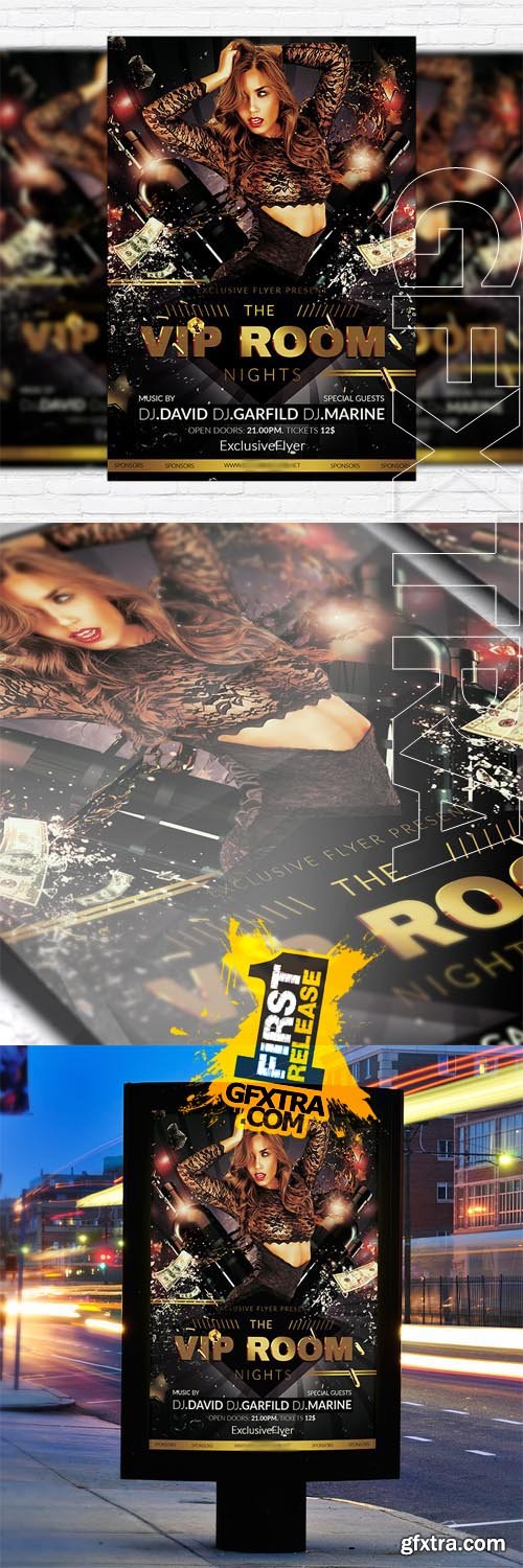 The Vip Room - Flyer Template + Facebook Cover