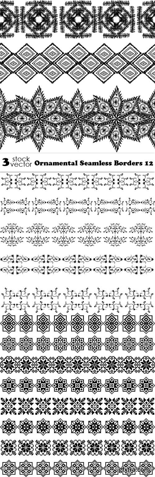 Vectors - Ornamental Seamless Borders 12
