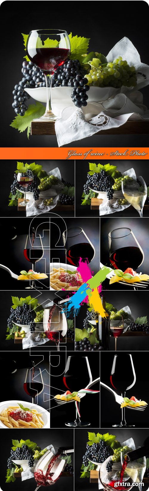 Glass of wine - Stock Photo