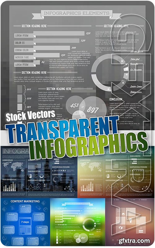 Transparent infographic - Stock Vectors