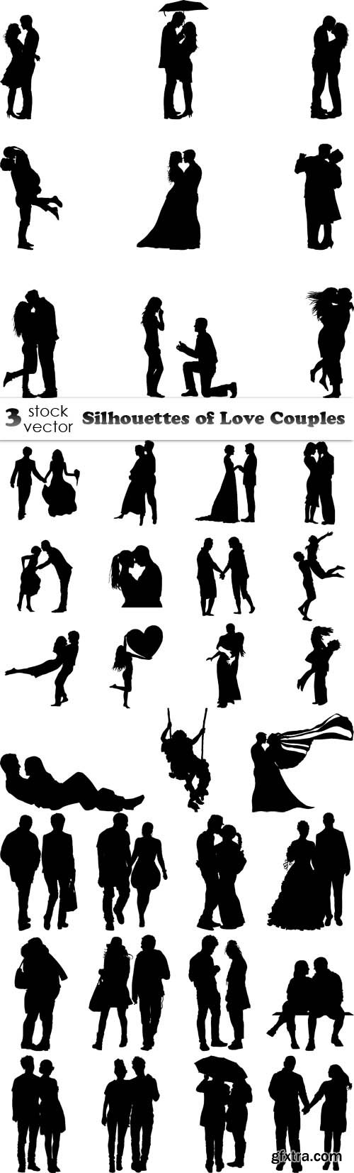 Vectors - Silhouettes of Love Couples