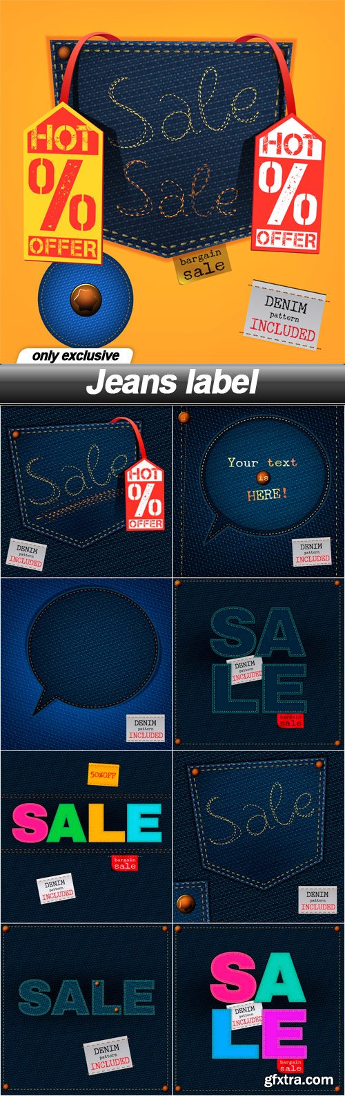 Jeans label - 9 EPS