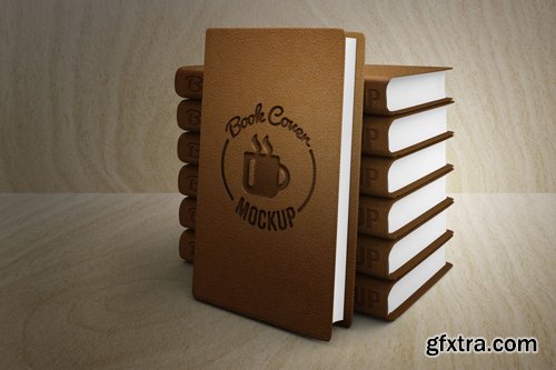 Leather Books Cover Mockup
