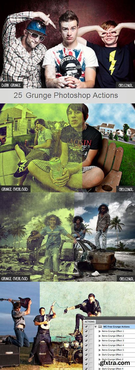 25 Grunge Photoshop Actions and Patterns