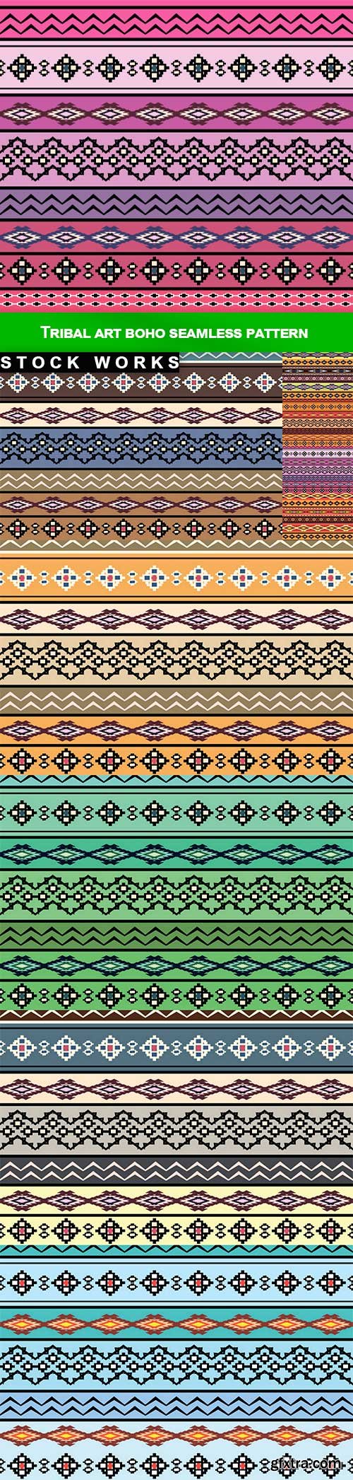 Tribal art boho seamless pattern - 9 EPS