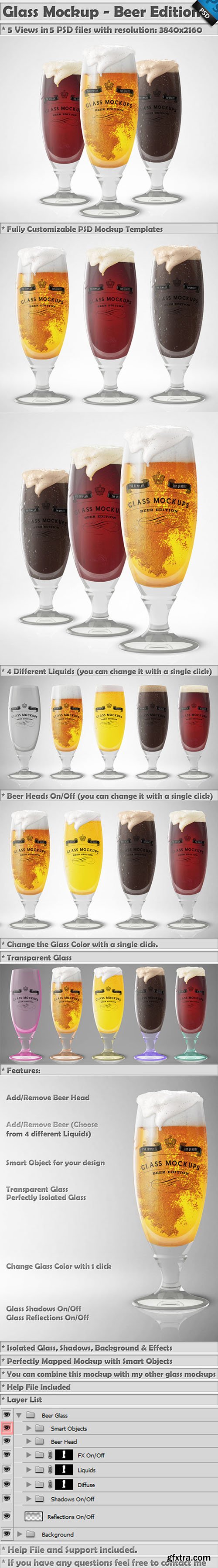 CM Glass Mockup - Beer Glass Mockup 6 - 367047