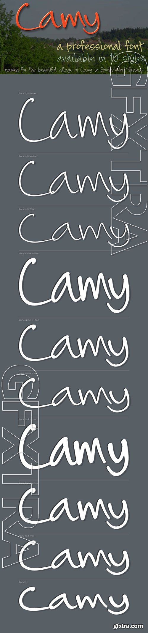 Camy - Professionally Handwrited Family 10xOTF $52