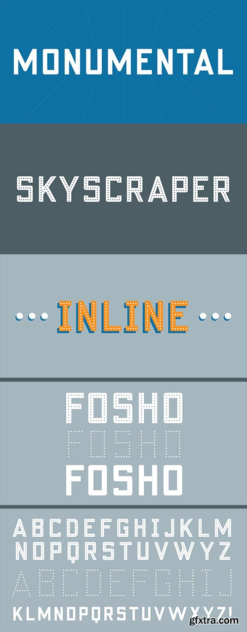 Fosho - Big Bold Display Type on Screen 3xOTF $99
