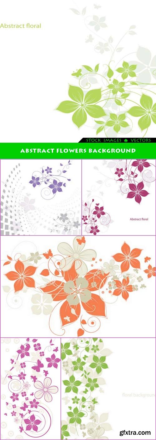Abstract flowers background with place for your text 6x EPS