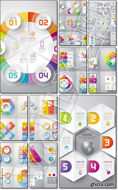 Infographic design template can be used for workflow layout, diagram, number options, web design. Business concept - Vector