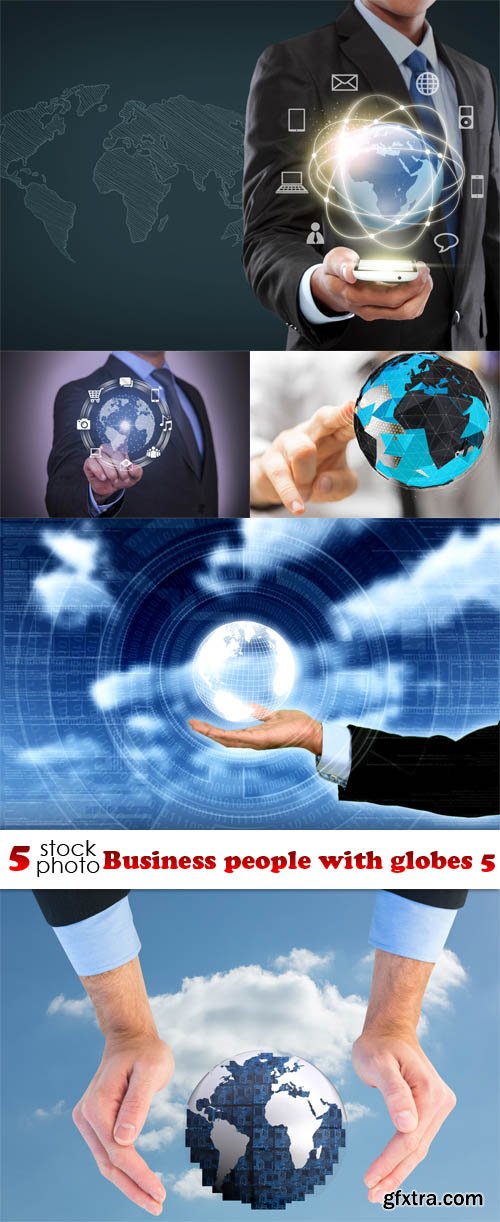 Photos - Business people with globes 5