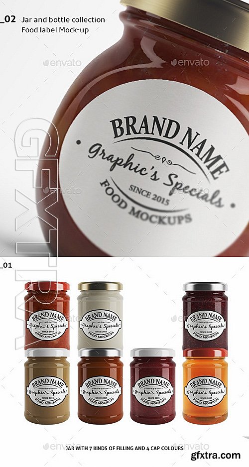 GraphicRiver - Jar & Bottle - Label Logo Mockup 12899615