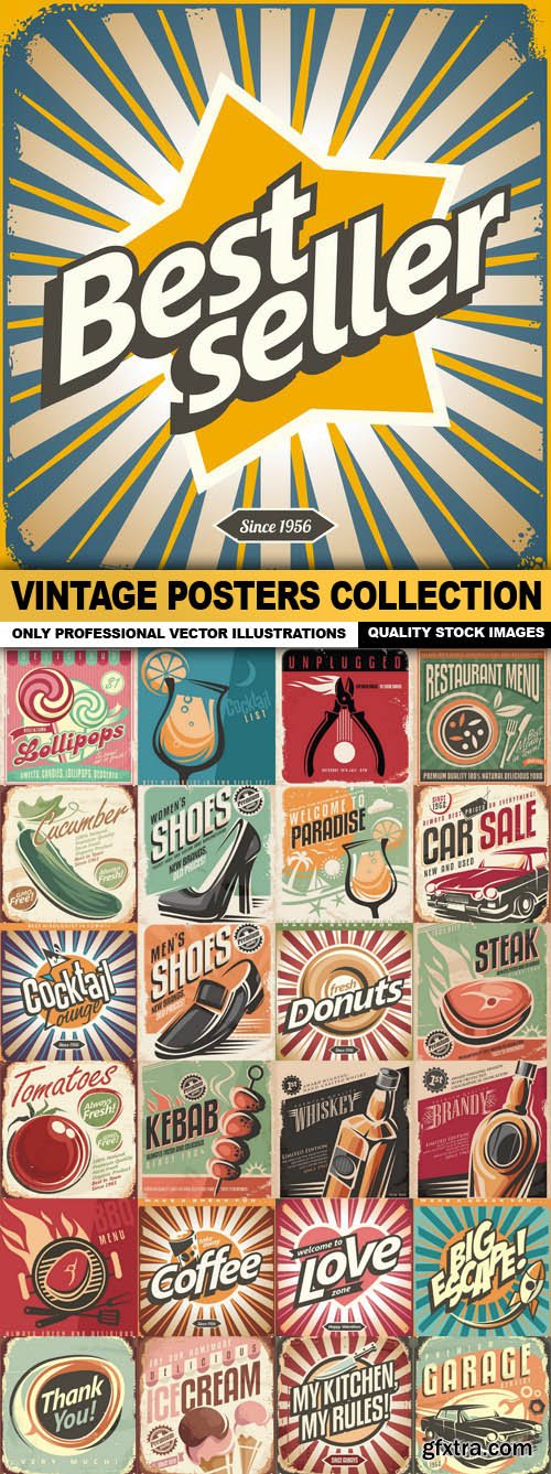 Vintage Posters Collection - 25 Vector