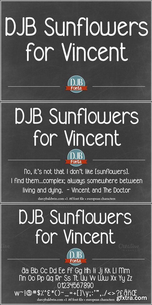 CM - DJB Sunflowers for Vincent Font 374699