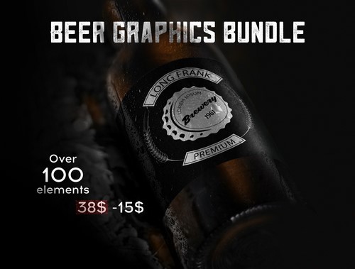 CM - Beer graphics vector bundle - 376778