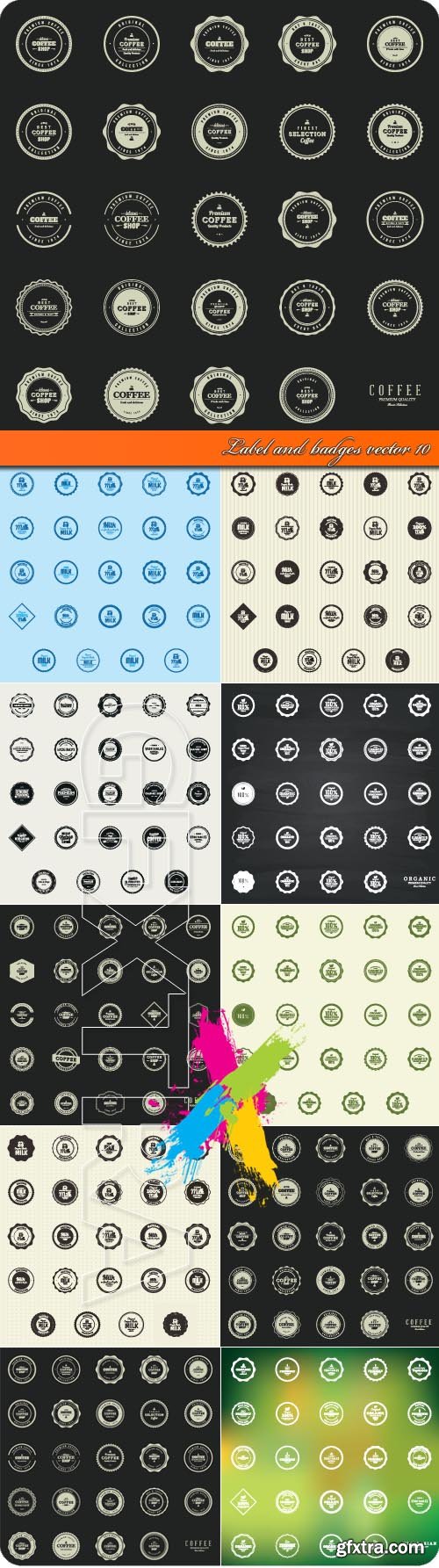 Label and badges vector 10