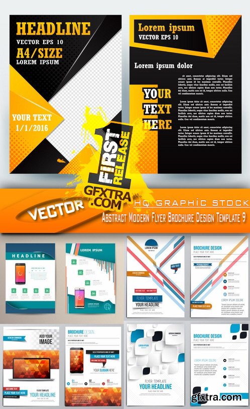 Stock Vector - Abstract Modern Flyer Brochure Design Template 9
