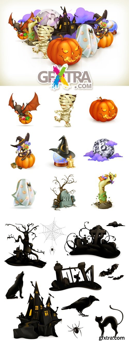 Halloween 2015 Icons Vector