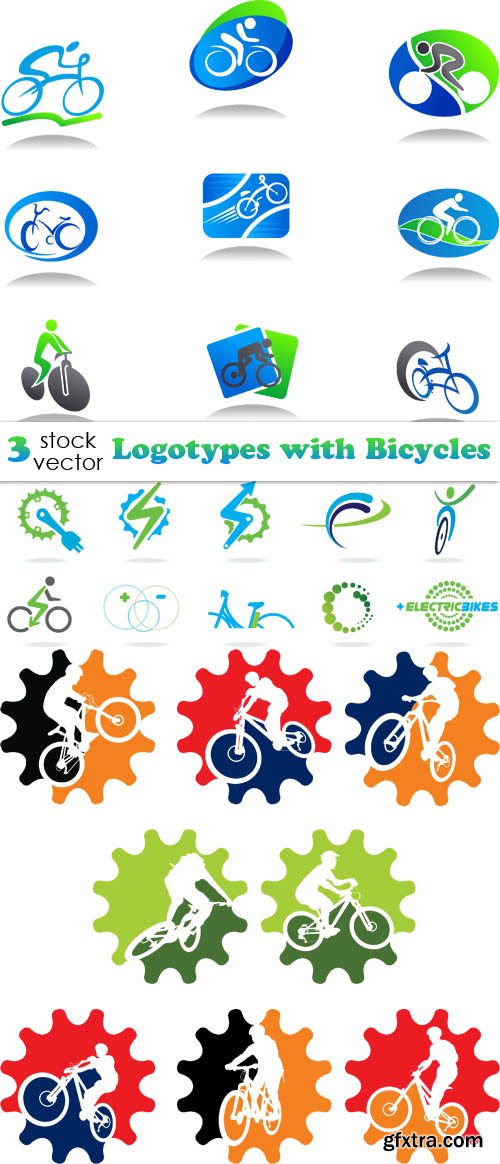 Vectors - Logotypes with Bicycles