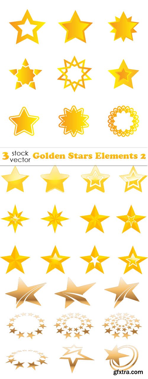 Vectors - Golden Stars Elements 2