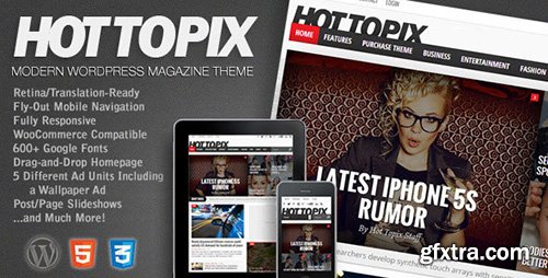 ThemeForest - Hot Topix v2.9.1 - Modern Wordpress Magazine Theme - 4641602