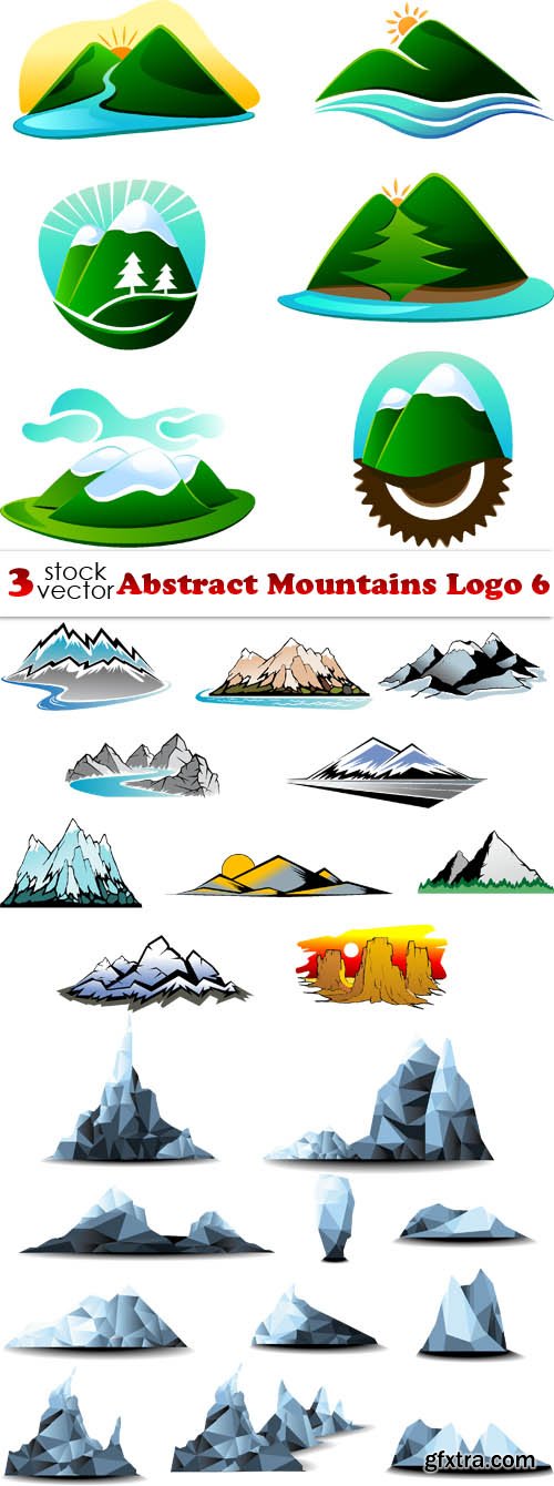 Vectors - Abstract Mountains Logo 6