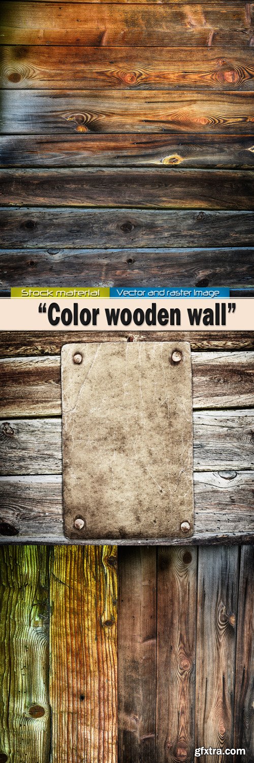Color wooden wall