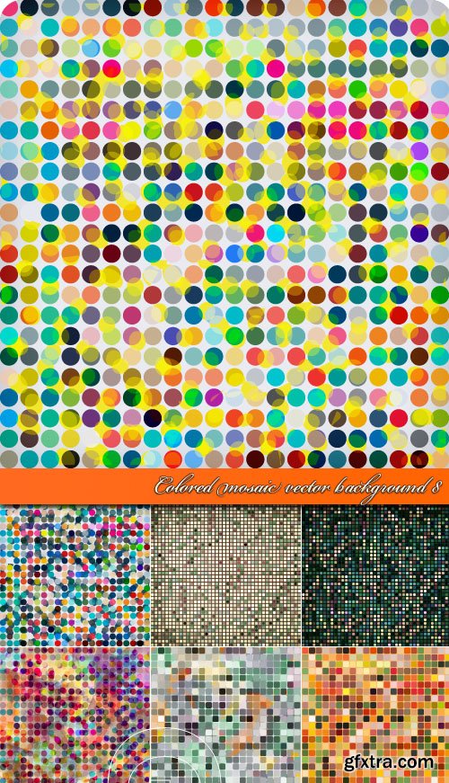 Colored mosaic vector background 8