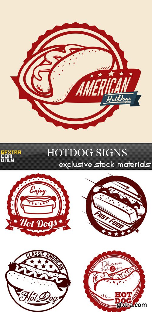 Hotdog Signs - 5xEPS