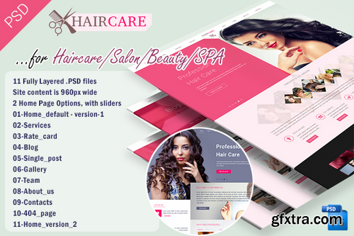 CM - Hair Care Salon/Beauty PSD Template 377586