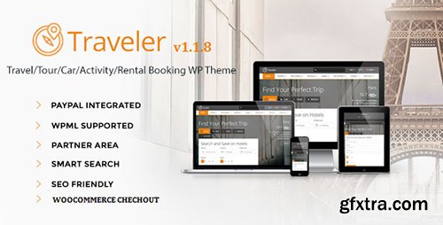ThemeForest - Traveler v1.1.8 - Travel/Tour/Booking WordPress Theme - 10822683