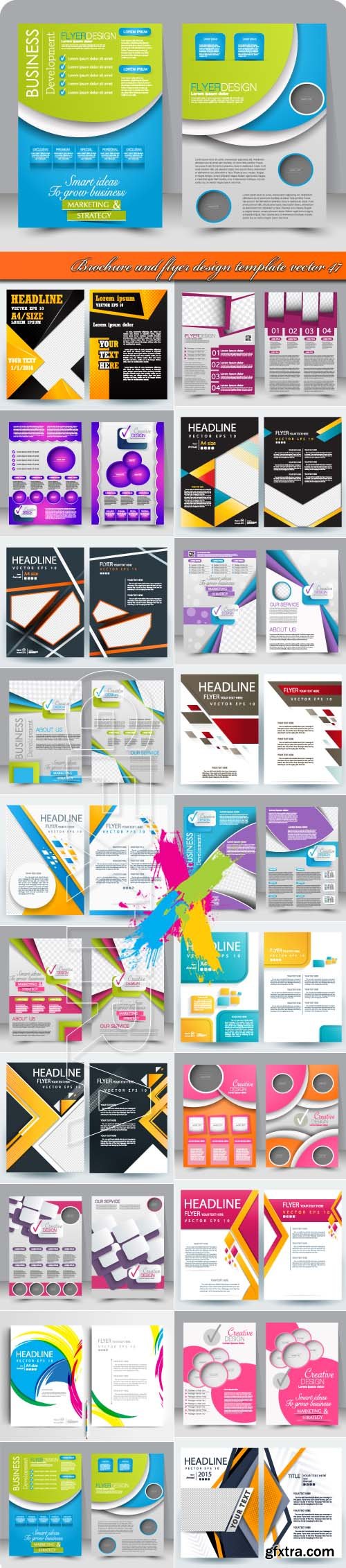 Brochure and flyer design template vector 47