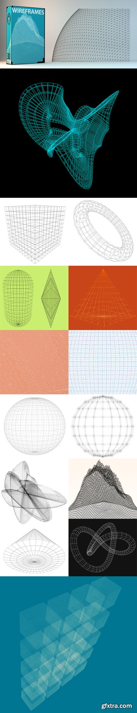 Wireframe Pack - 30 PNG Images