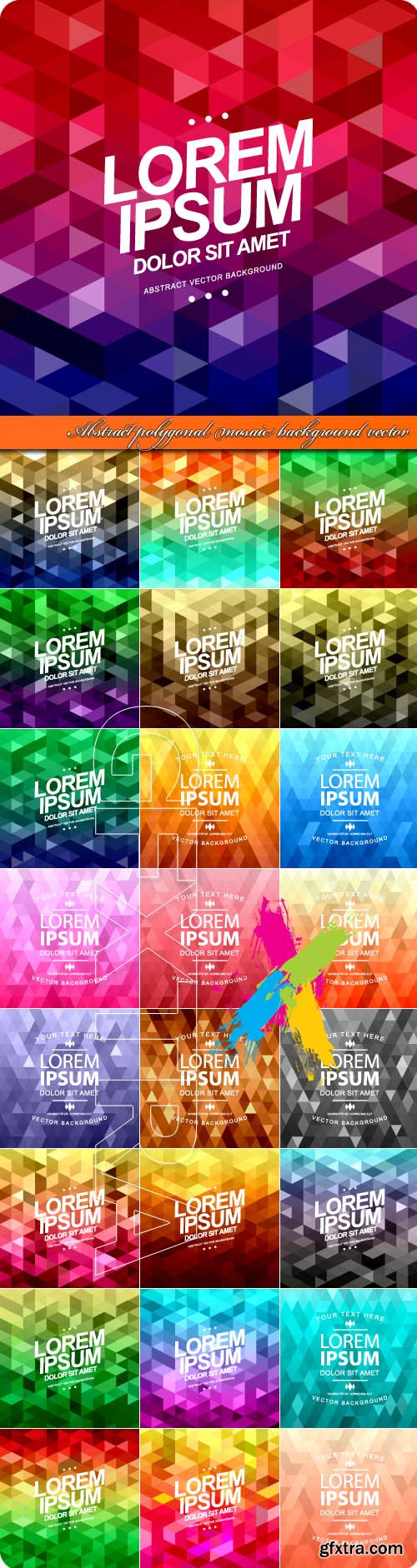 Abstract polygonal mosaic background vector