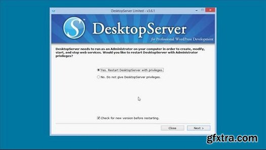 Installing and Running WordPress: DesktopServer