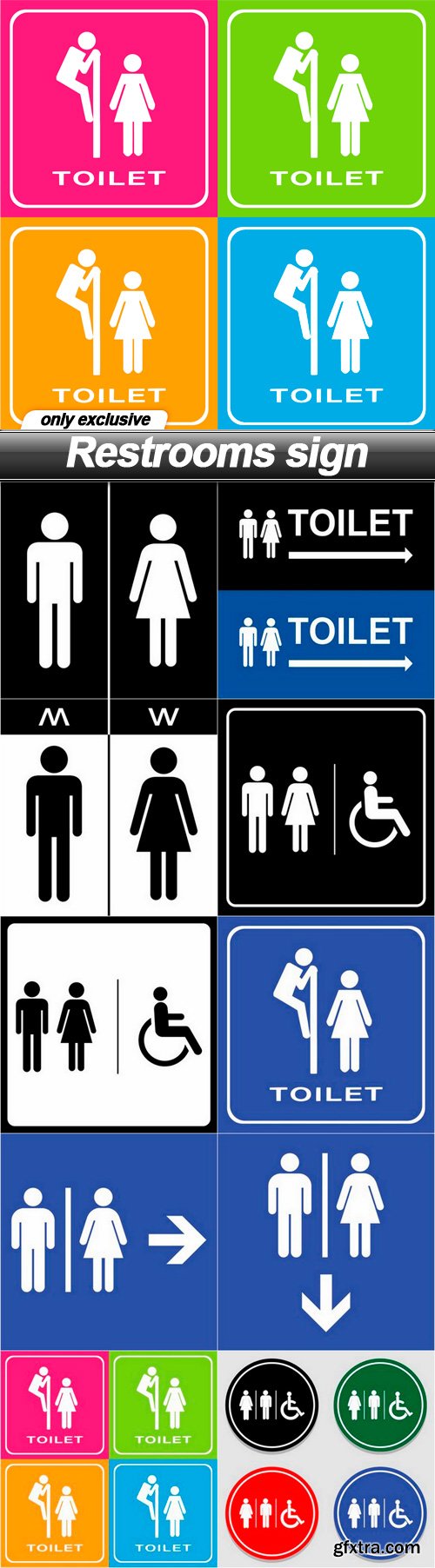 Restrooms sign - 10 EPS