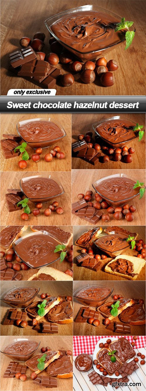 Sweet chocolate hazelnut dessert - 10 UHQ JPEG