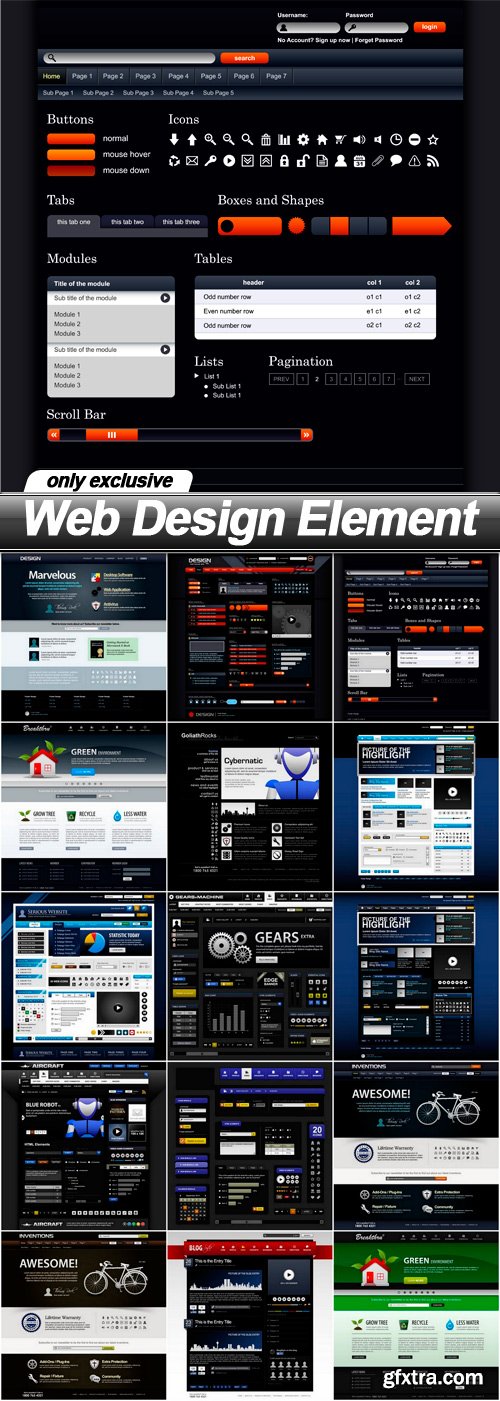 Web Design Element 2 - 15 EPS