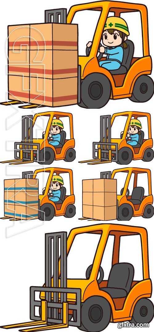 Forklift - Pretty Orange 5xEPS