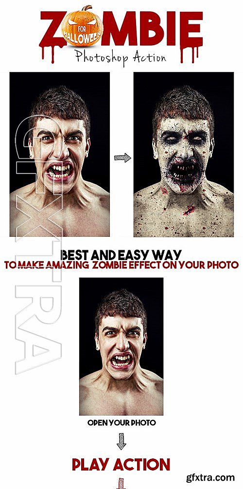 GraphicRiver - Zombie Photoshop Action 13077710