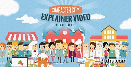 Videohive Mega Explainer toolkit : Character city 13085392