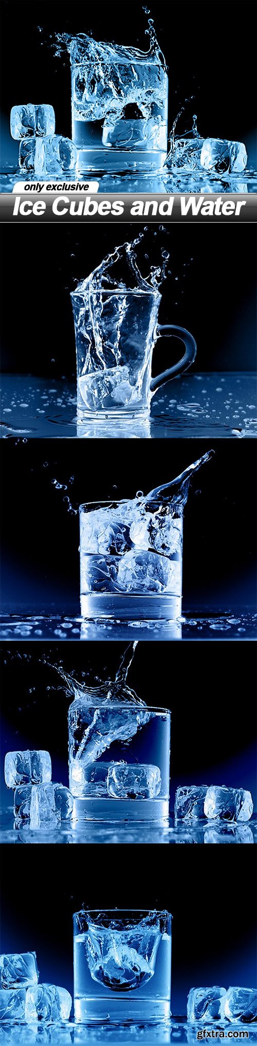 Ice Cubes and Water - 5 UHQ JPEG