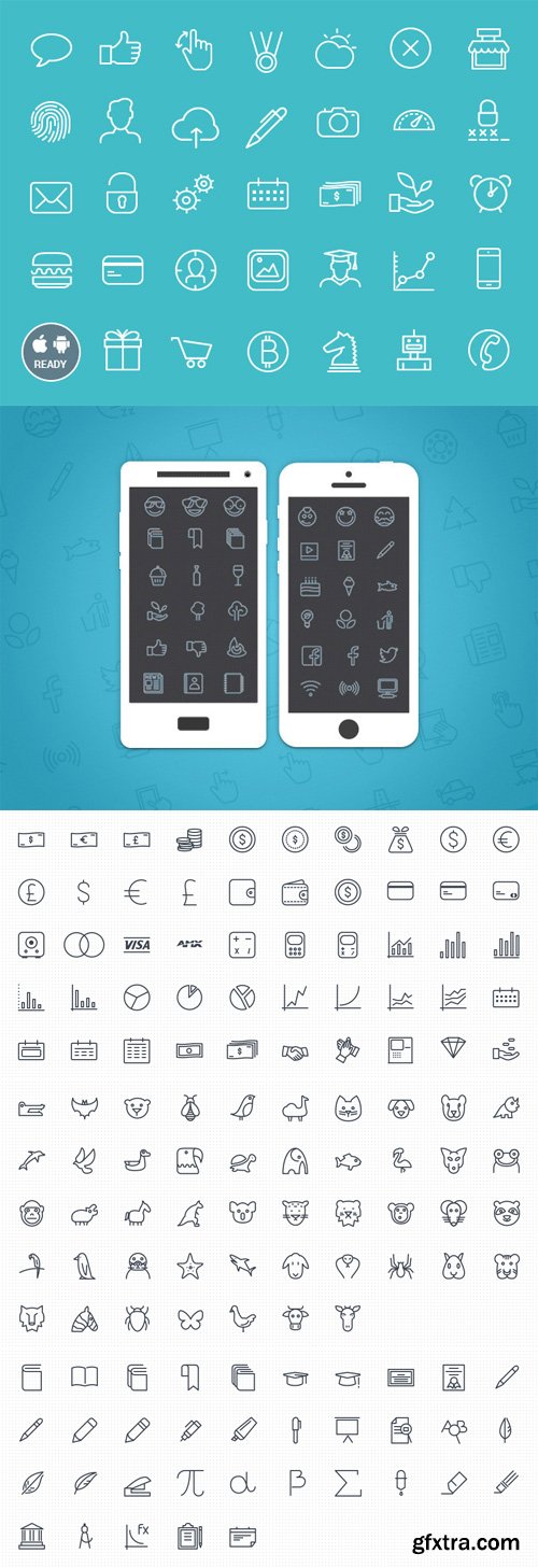 IconTail - iOS & Android Vector Icon Bundle