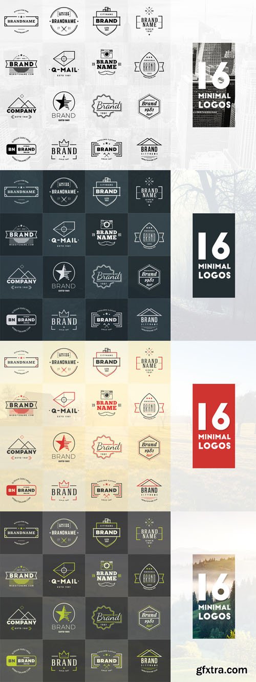 Set of 16 Minimal Logos 333203
