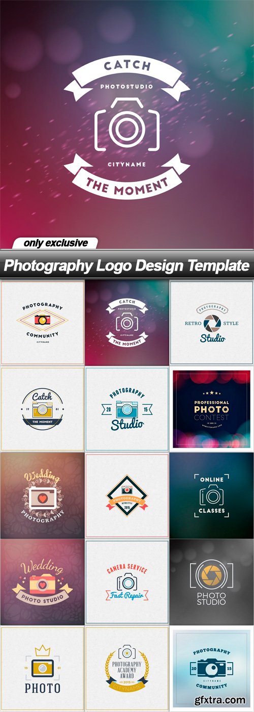 Photography Logo Design Template - 15 EPS