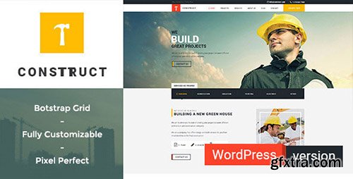 ThemeForest - Construct v1.0 - Construction, Building WordPress Theme - 12792559