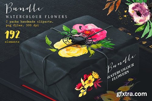 CM Bundle Watercolour Flowers 390733