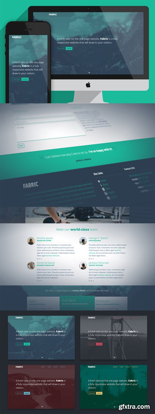 Fabric - One page website template